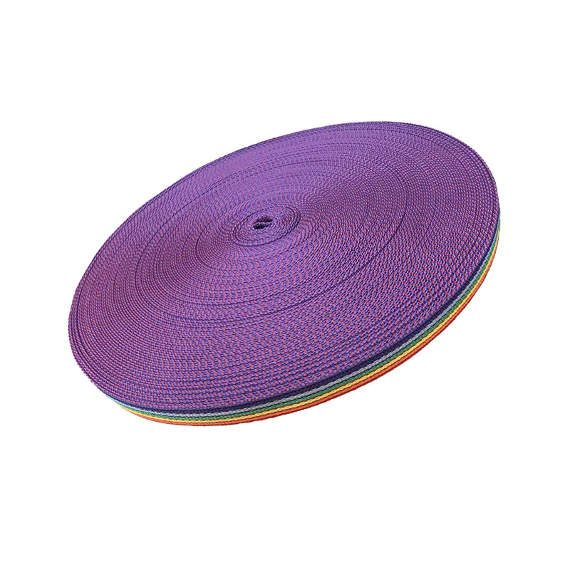 Rainbow poliester webbing